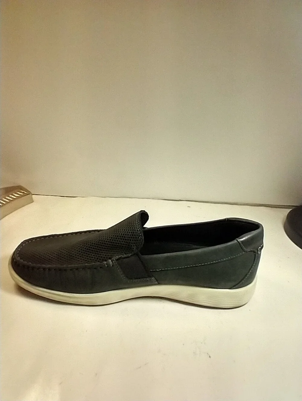 Ecco S Lite Moc Loafers Black Leather Slip On Shoes Men's sz 9(43).